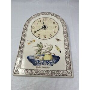 Vintage Wedgwood Sarahs Garden Wall Clock Queens Ware Made in England 1997